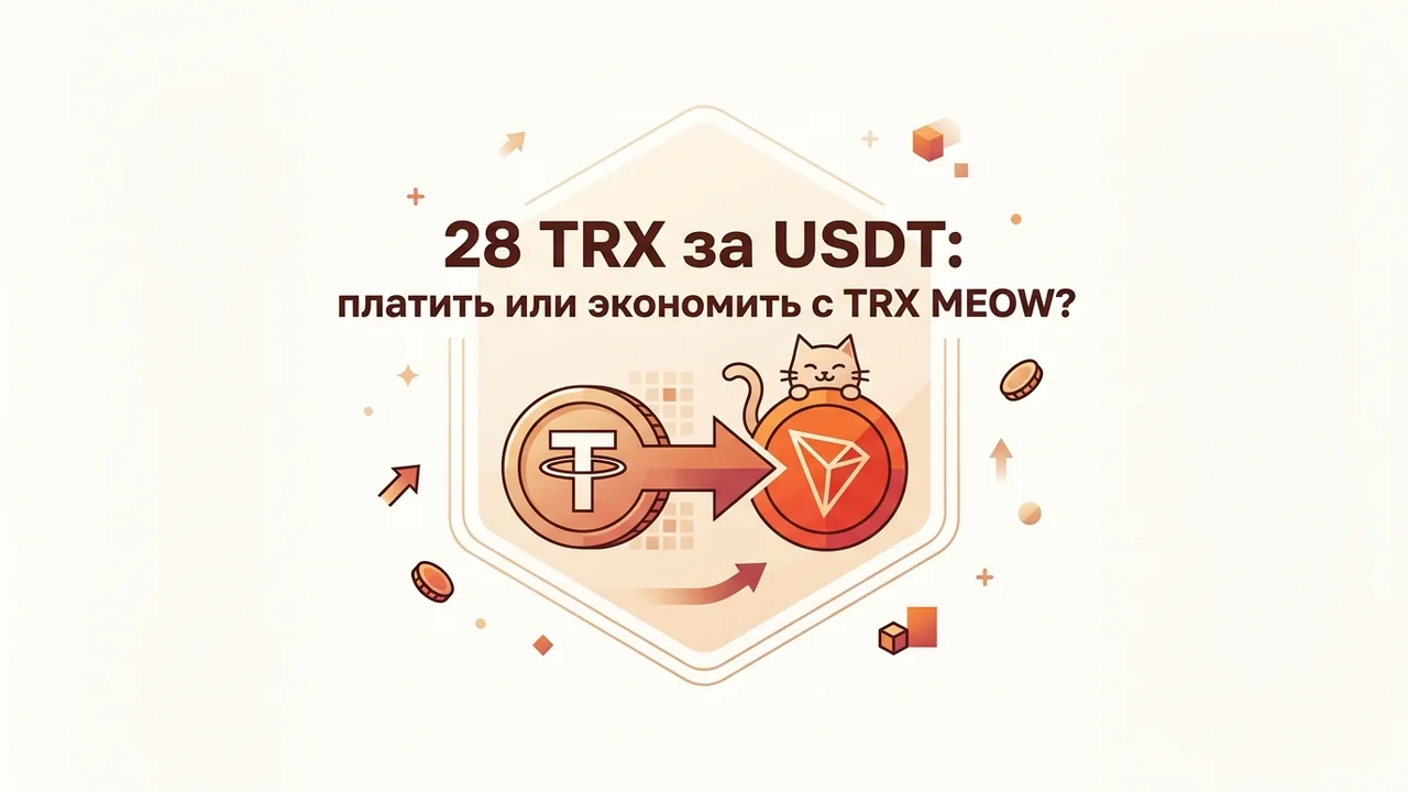 28 TRX за USDT: платить или экономить с TRX MEOW?