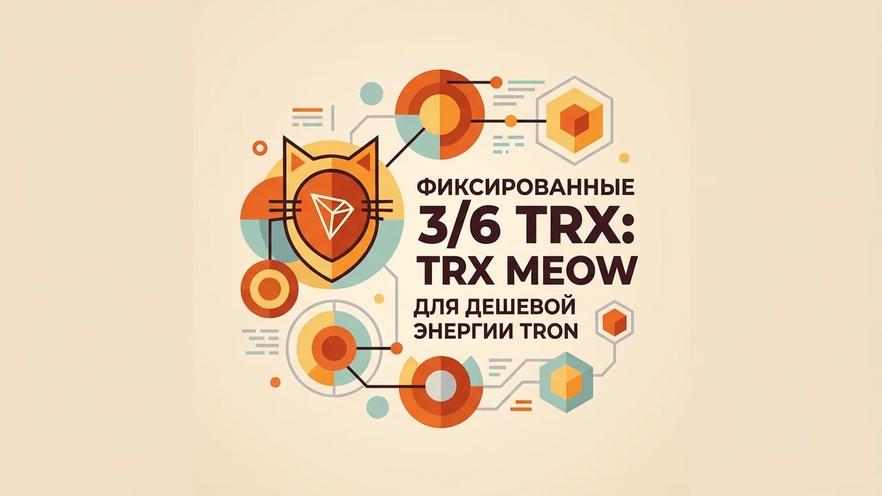 Фиксированные 3/6 TRX: TRX MEOW для Дешевой Энергии TRON
