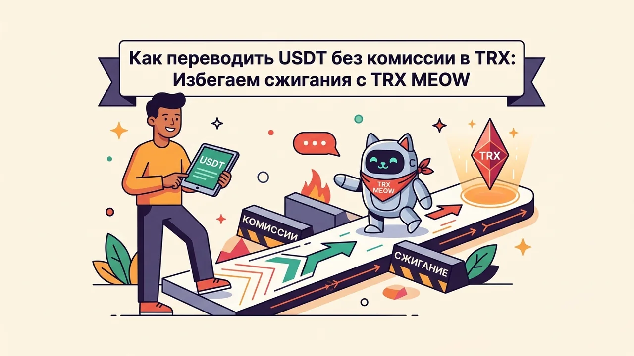 Как переводить USDT без комиссии в TRX: Избегаем сжигания с TRX MEOW