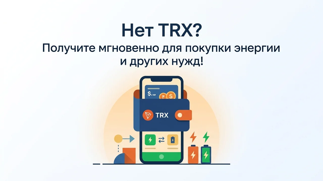 Нет TRX? Получите мгновенно для покупки энергии и других нужд!