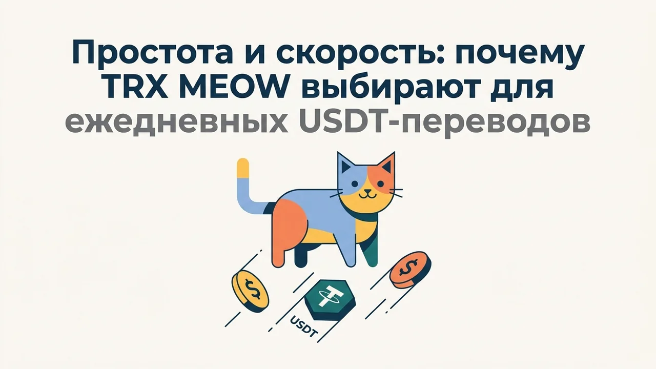 Простота и скорость: почему TRX MEOW выбирают для ежедневных USDT-переводов