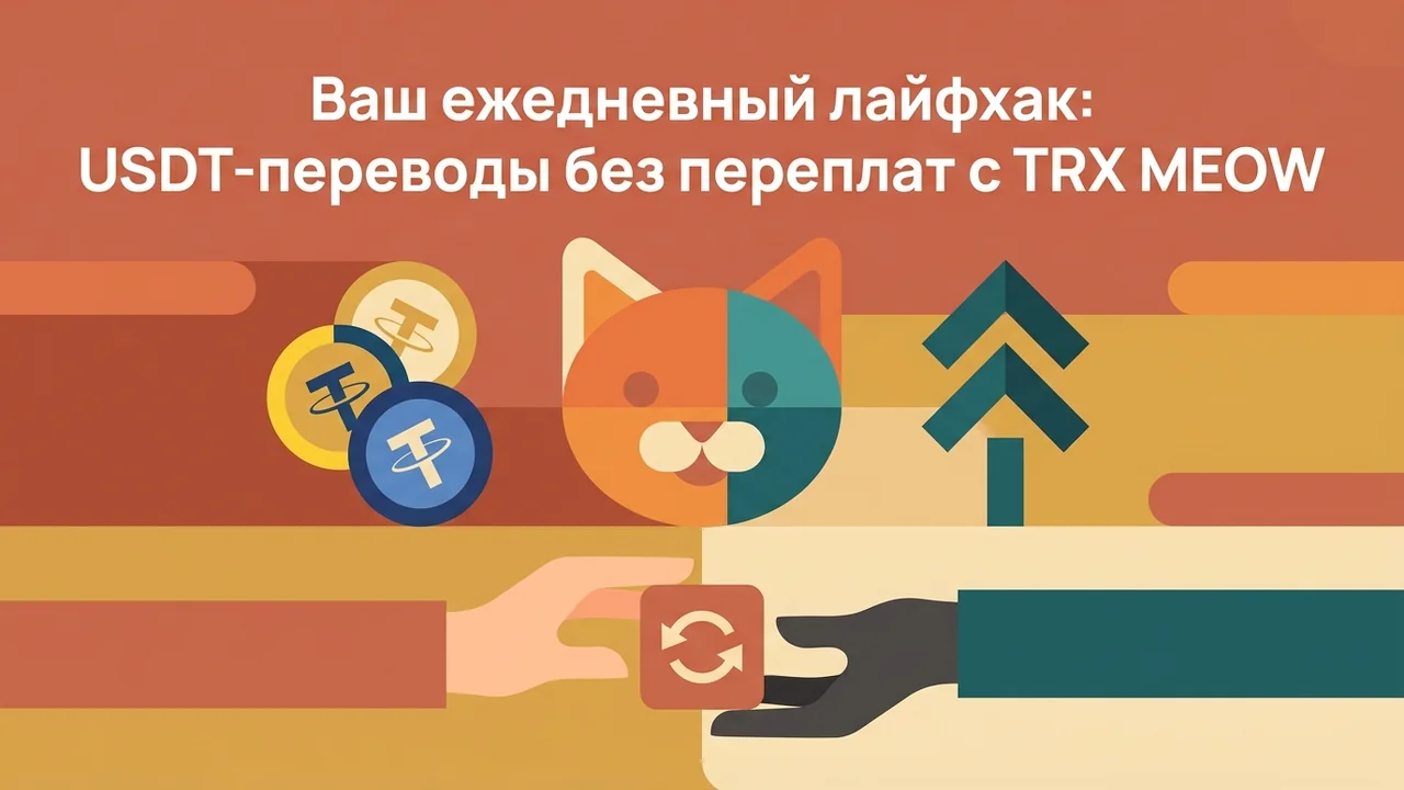 Ваш ежедневный лайфхак: USDT-переводы без переплат с TRX MEOW